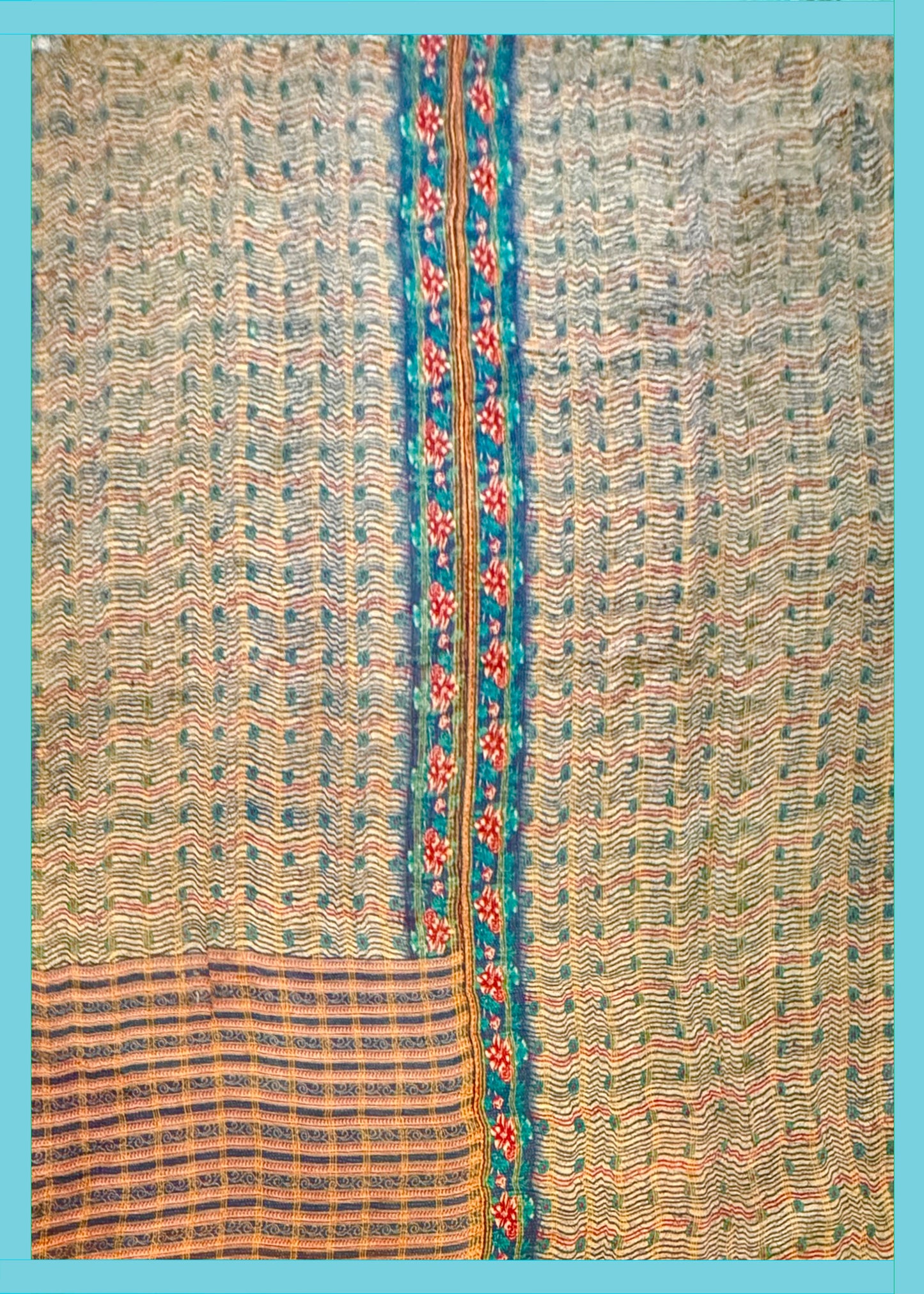 Blue Lagoon Kantha